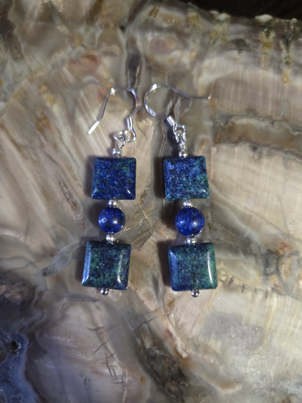 Artisan Azurite Earrings